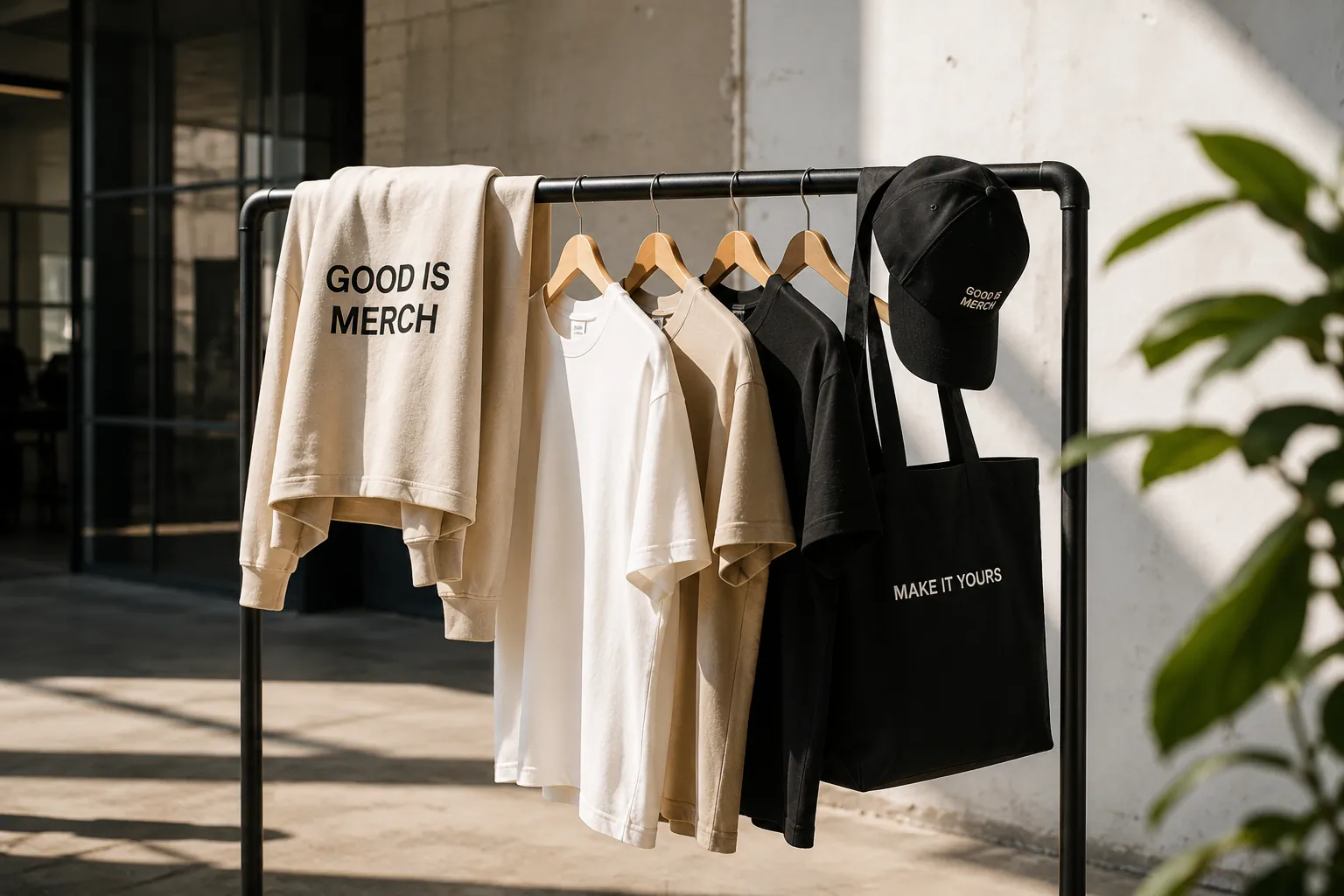 Équipe Good is Merch avec sélection de produits